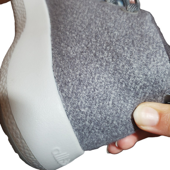 Allbirds Wool Runner-Up Mizzle Medium Grey (Light Grey Sole) Women's 6 High Top - Picture 8 of 14
